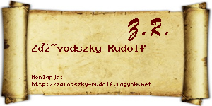 Závodszky Rudolf névjegykártya